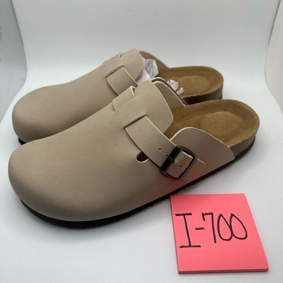 CUSHIONAIRE Women's Cork Footbed Clog with Faux Fur Lining 11 SAND NEW - Picture 3 of 7